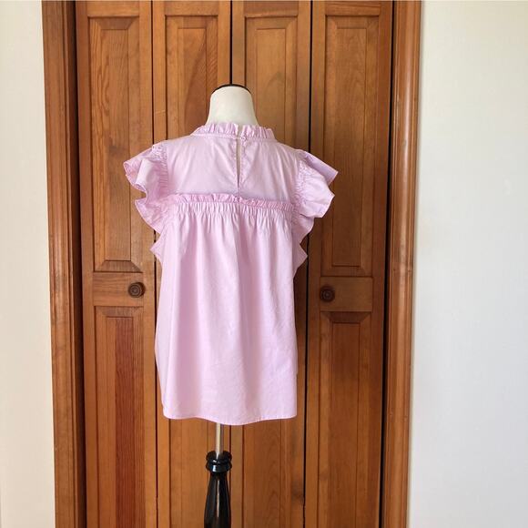 Crown & Ivy Lavender Ruffled Pullover Top, Size XXL - Picture 3 of 5